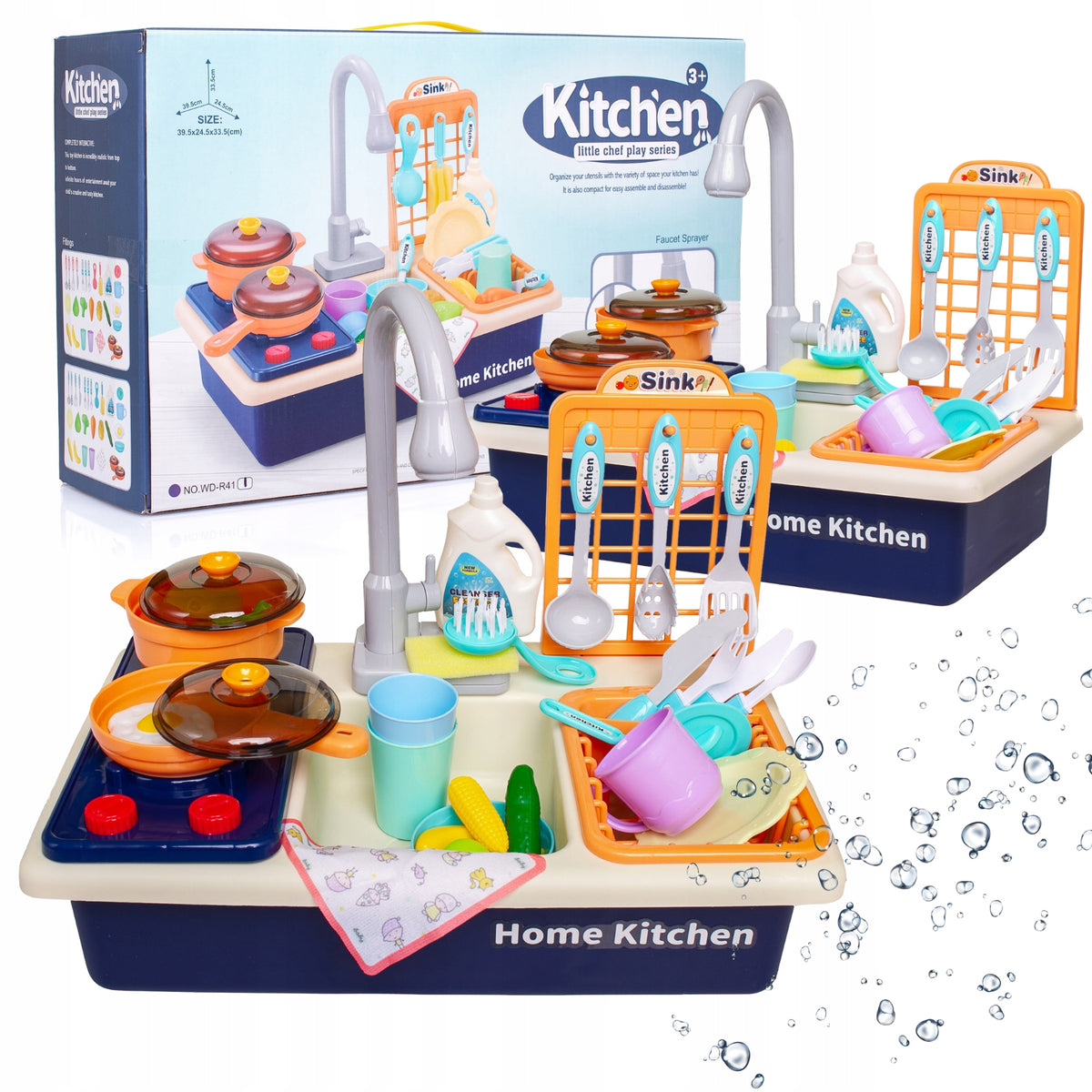 Kitchen sink for children 2in1 + stove WATER accessories 3+