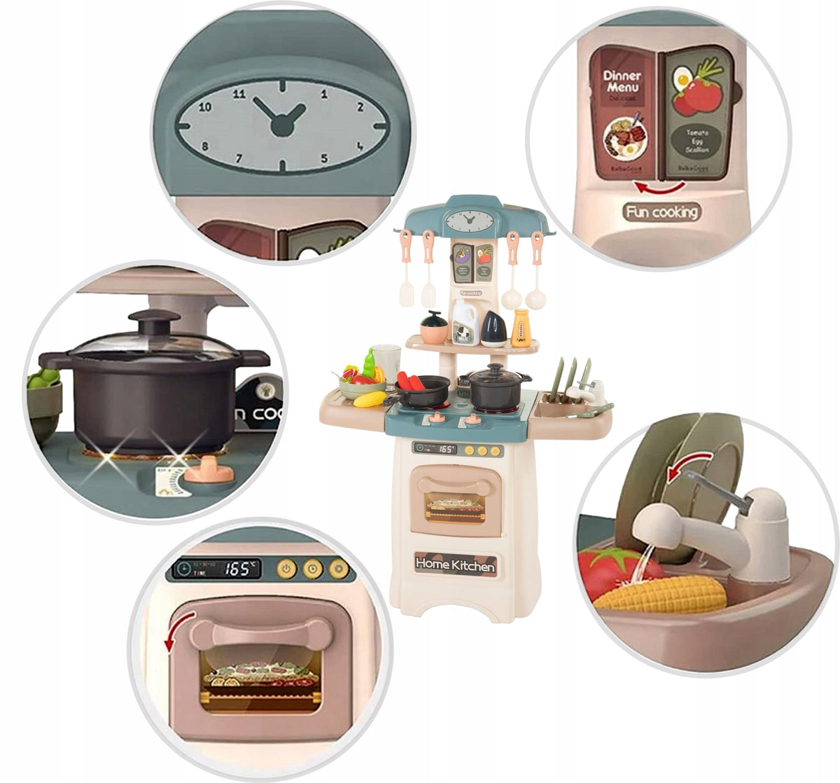 Kitchen stove for children LIGHT SOUND WATER Brand Doris