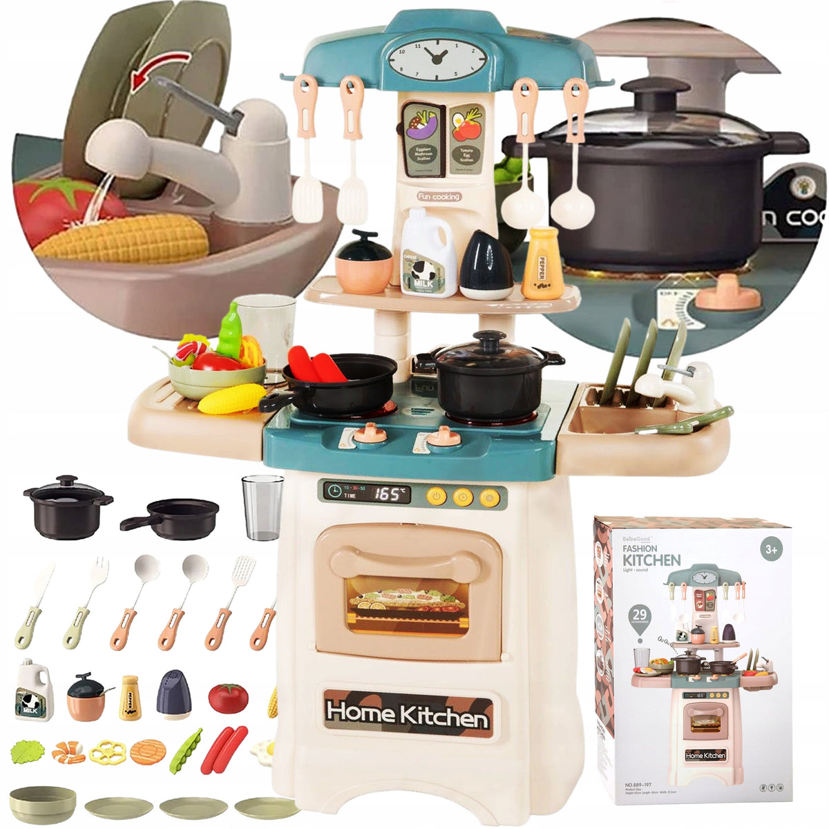 Kitchen stove for children LIGHT SOUND WATER