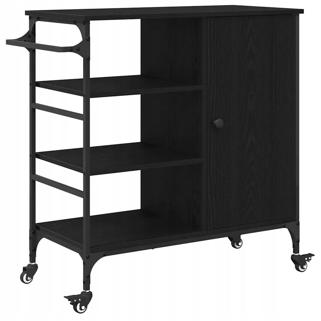Kitchen trolley Black Oak 87,5 x 39 x 84,5 cm