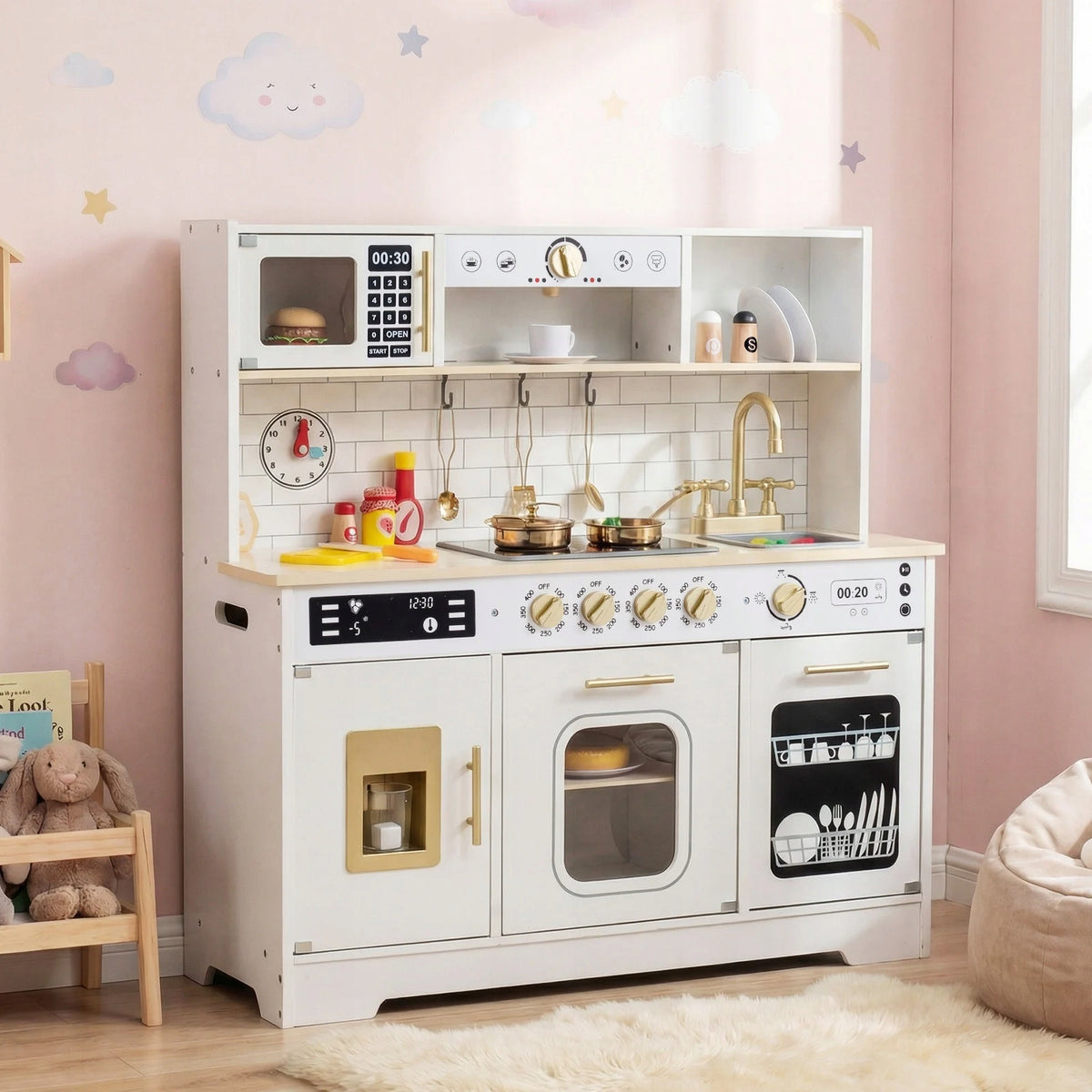 Kitchen with accessories for children's play Fun at home Kid's age 3+ years
