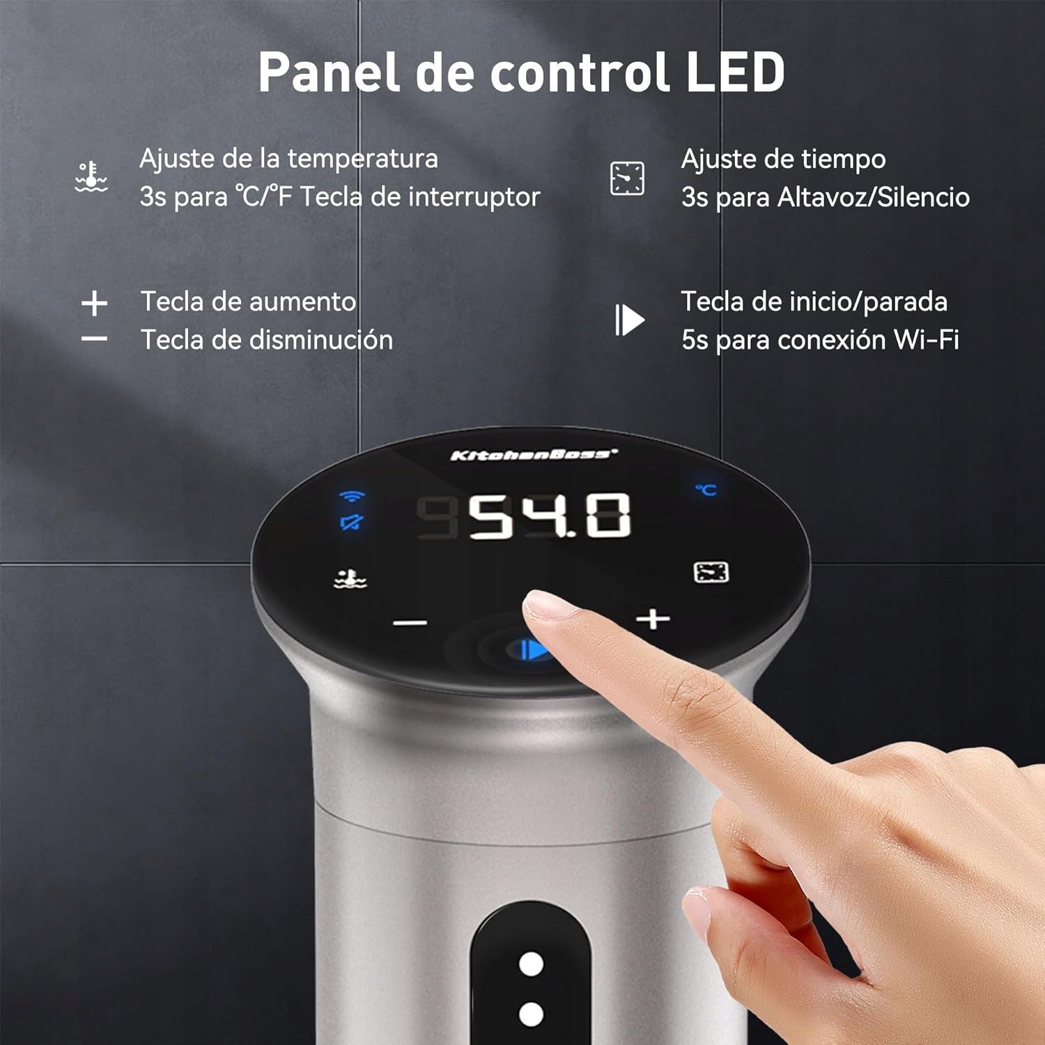 KitchenBoss G310PS sous vide device silver 1100 W Brand KitchenBoss
