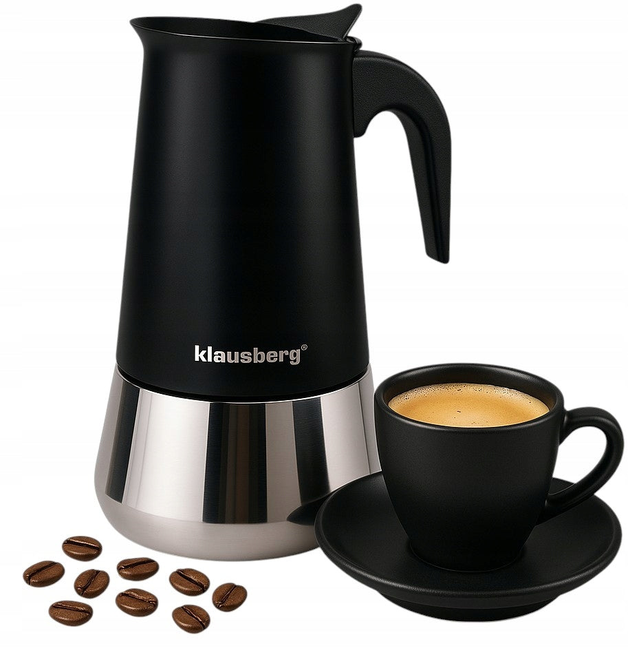 Klausberg KB7846 steel induction coffee maker Espresso gas 9 cups Coffee