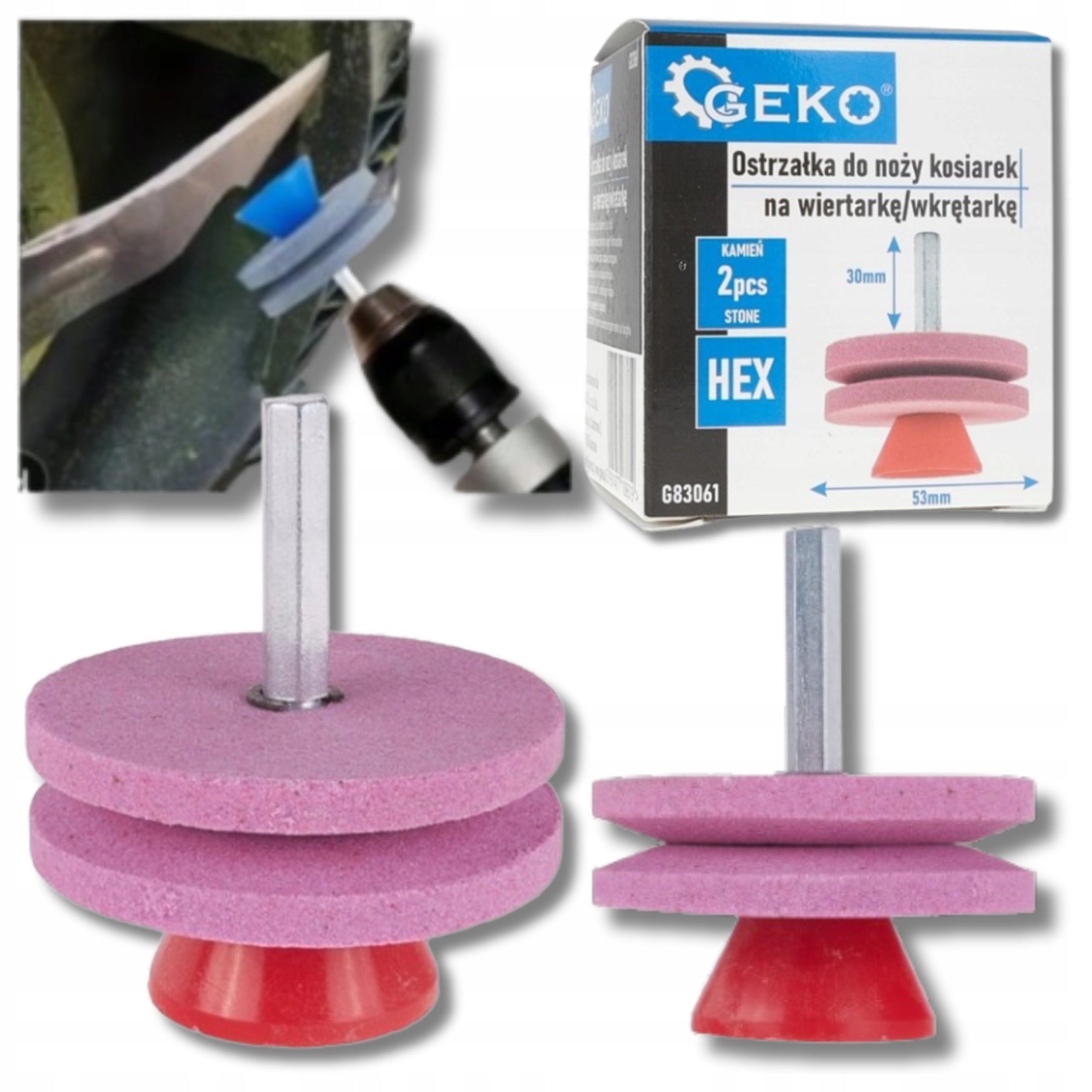 Knife Sharpener Single Chamber Lawn Mowers For Drilling Abrasive Stones 53mm