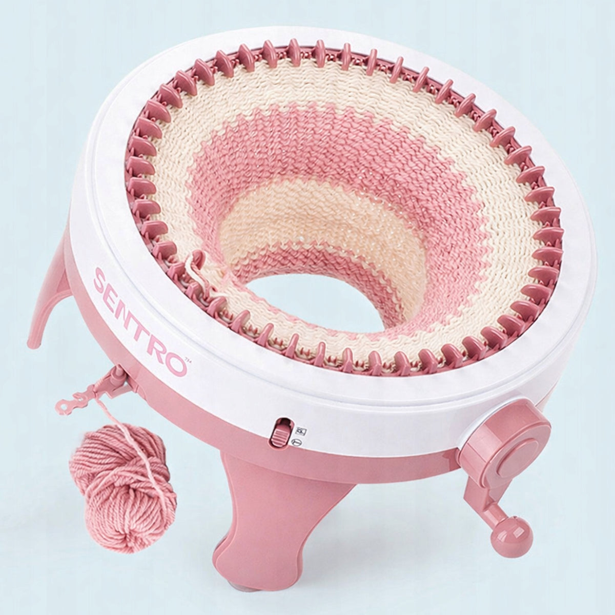 Knitting Machine 40 Needles Loom Round SET 4 Yarns Caps Scarves Packaging status original