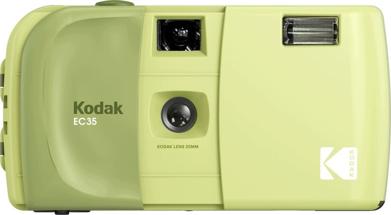 Kodak EC35 analog camera 35 mm 25 mm, Flash | Retro | per film|Green