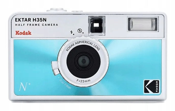 Kodak EKTAR H35N compact film camera 35 mm blue, silver