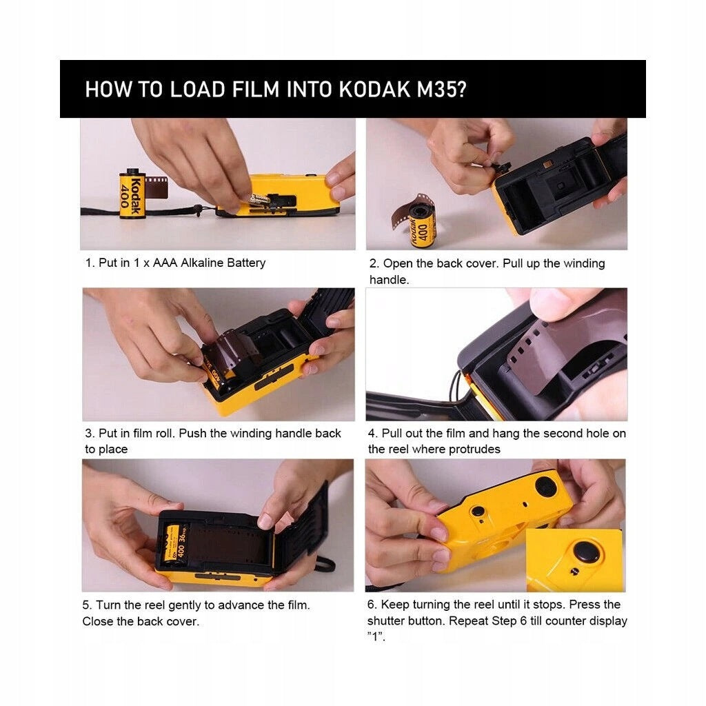 Kodak M35 35mm Film Camera Papaya (fotoaparát na kinofilm) Brand Kodak