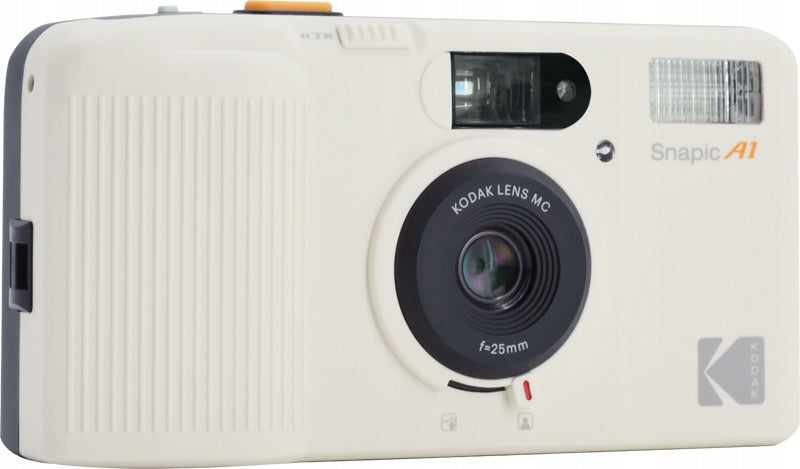 Kodak Snapic A1 Ivory White Analog Camera for 35mm Film Slot Machine + OLED