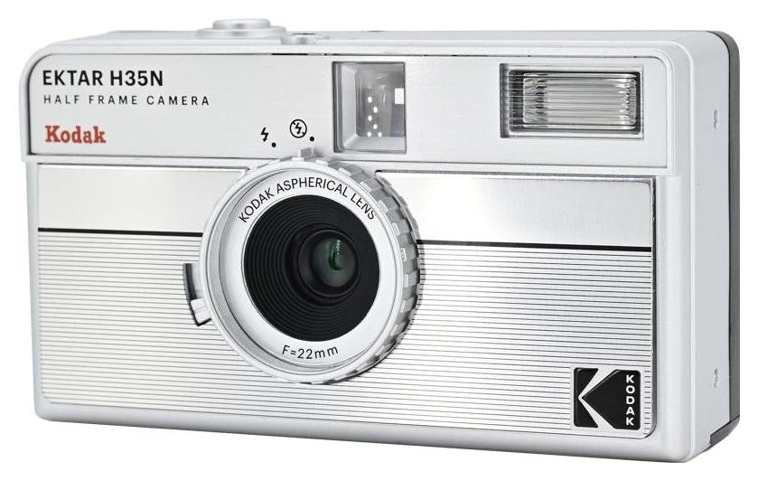 Kodak half-frame analog camera EKTAR H35N Camera Striped Silver Packaging status original