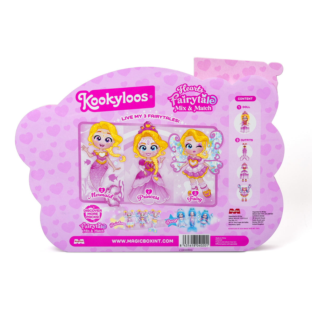 Kookyloos Fairytale Mix and Match Hearts Kid's age 3+ years