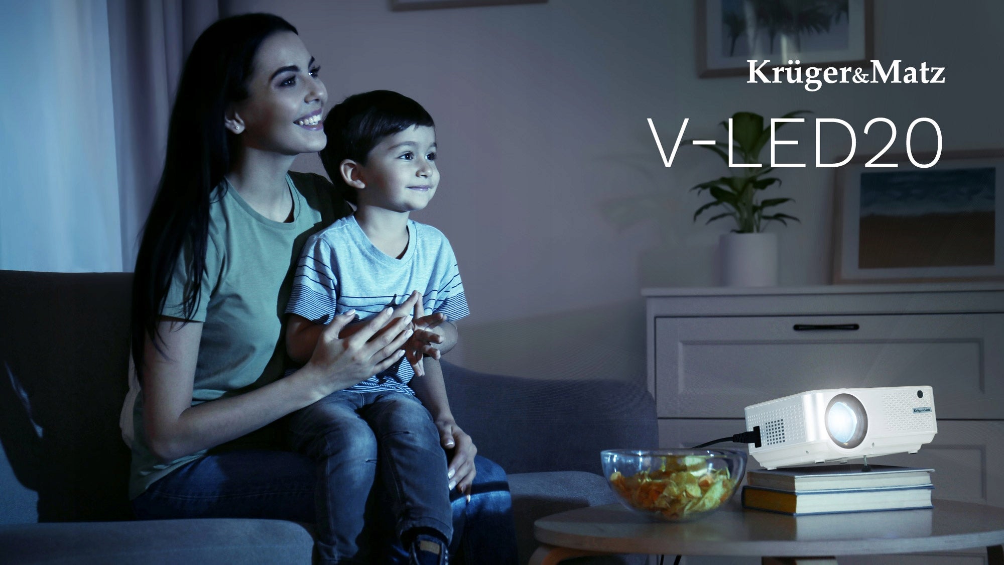 Kruger&Matz V-LED20 Projector Remote Control LED FulHD Speaker Bag Model V-LED20