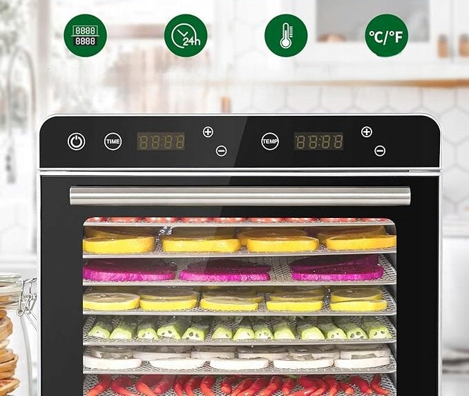 Kwasyo Food Dryer for Food Stainless Steel 8 Trays LED 700W Manufacturer code suszarnia do owoców z akcesoriami