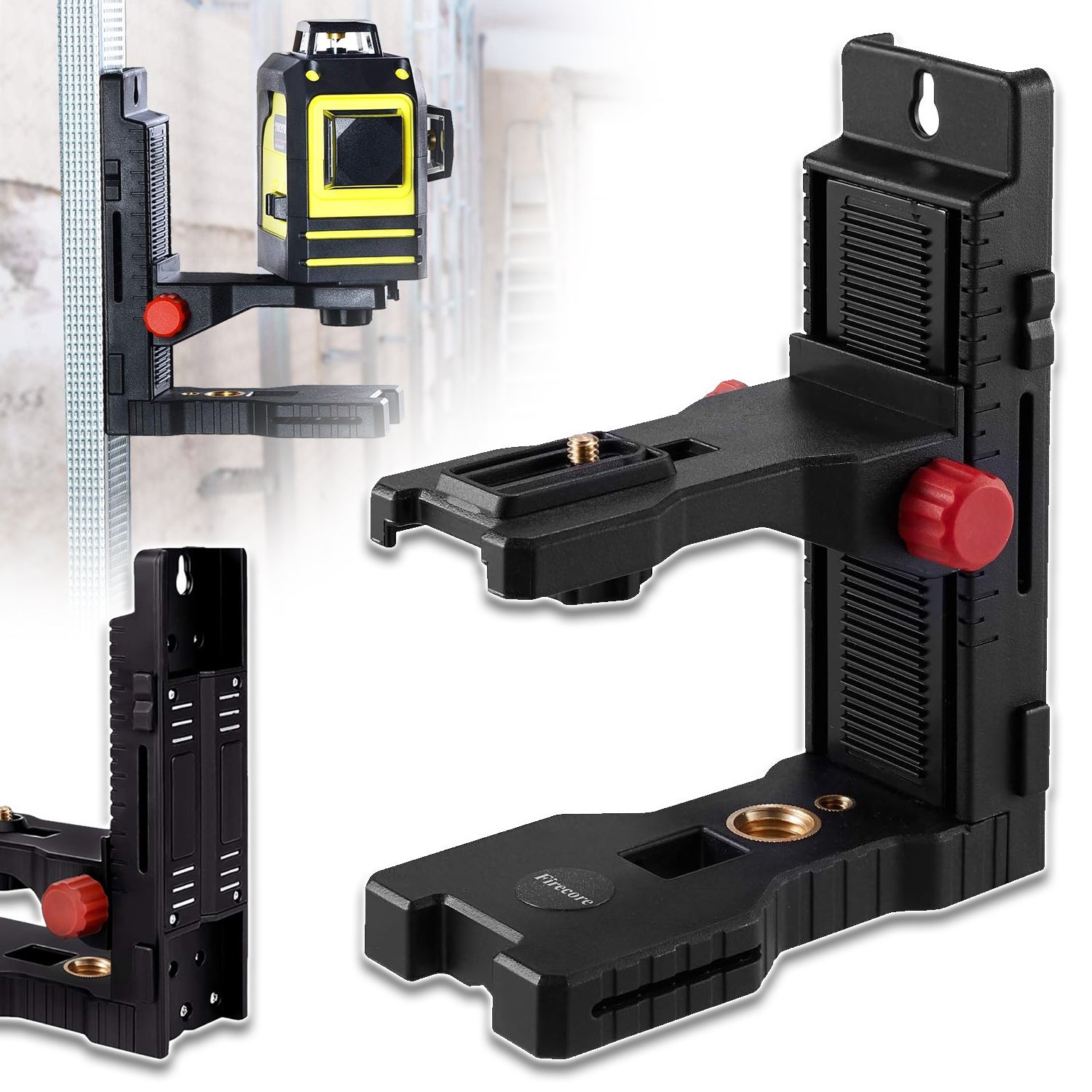 L Laser Shaped Magnetic Bracket Wall Mount 1/4'' 5/8"