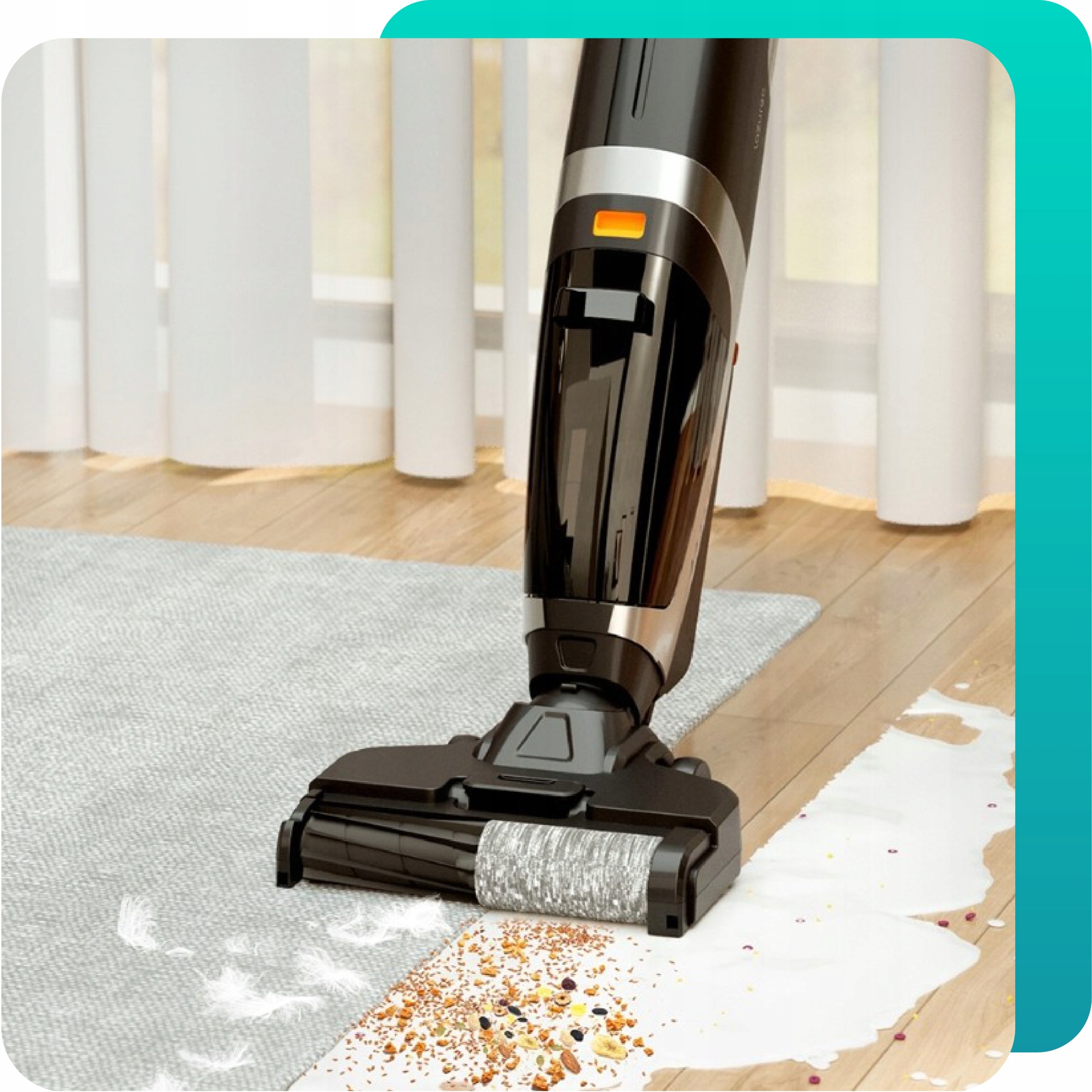L5 PRO 5in1 Cordless Vacuum Cleaner with UV Lamp Washing Function Dominant color black