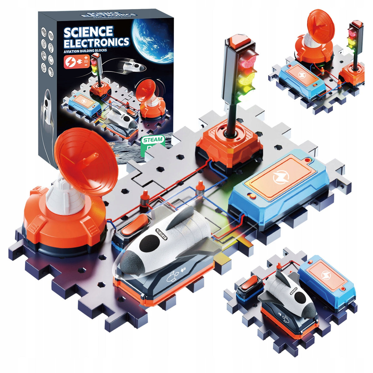 LABORATORY ELECTRONICS EDUCATIONAL SET FOR CHILDREN ROCKET RADAR LIGHT