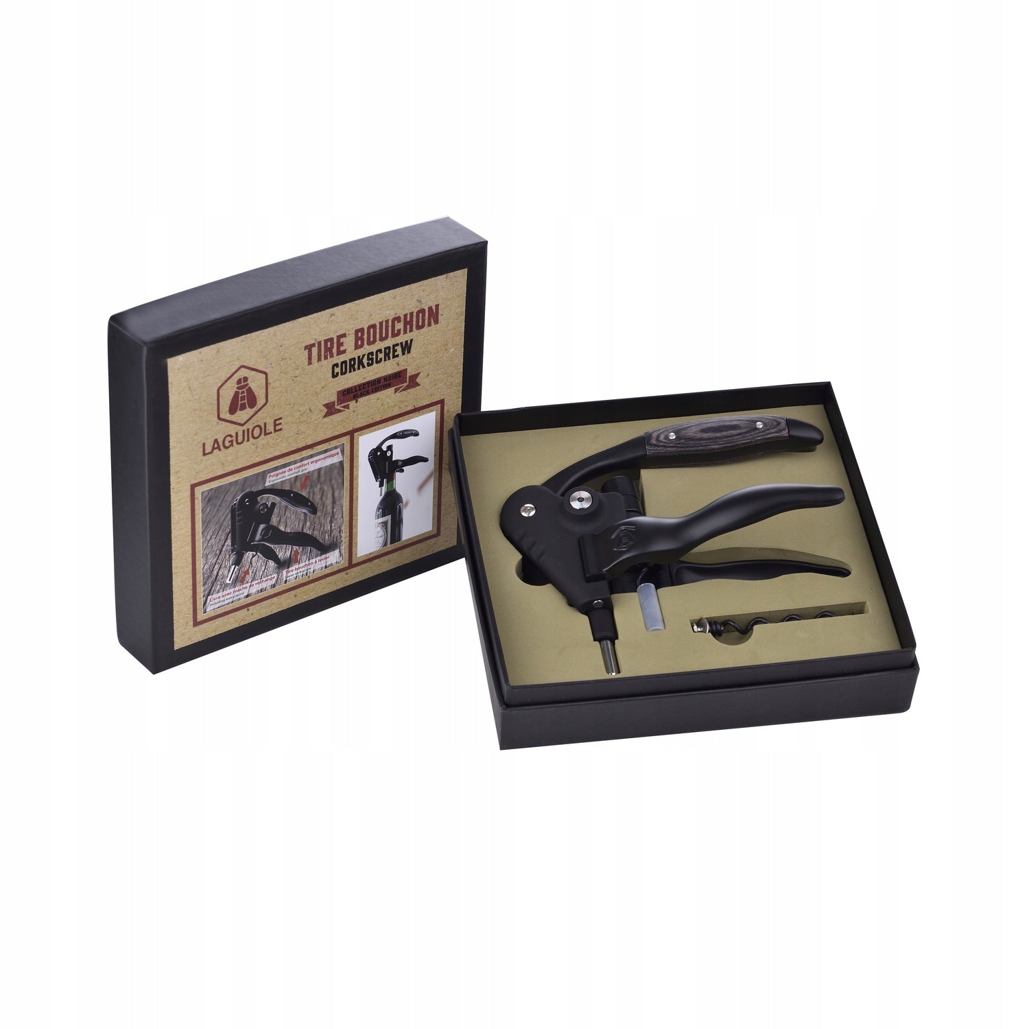 LAGUIOLE professional wine opener BLACK SERIES corkscrew as a gift