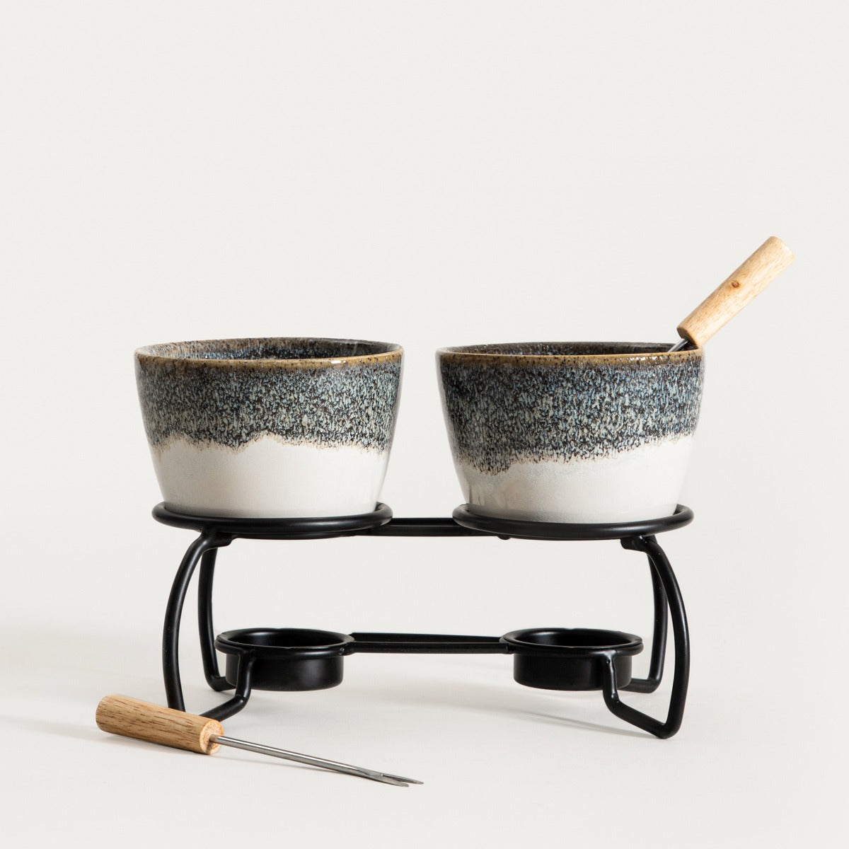 LAMBI fondue set with double heater, 2x250 ml 19x13 cm HOMLA Brand Homla