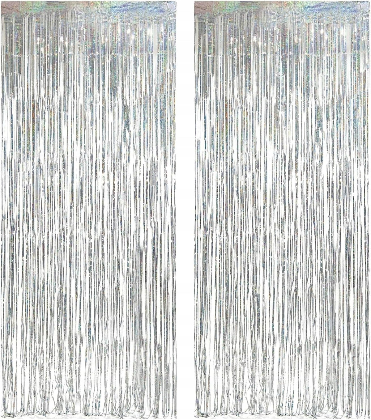 LAMETTA CURTAINS SILVER GLITTER Longest dimension 1 cm