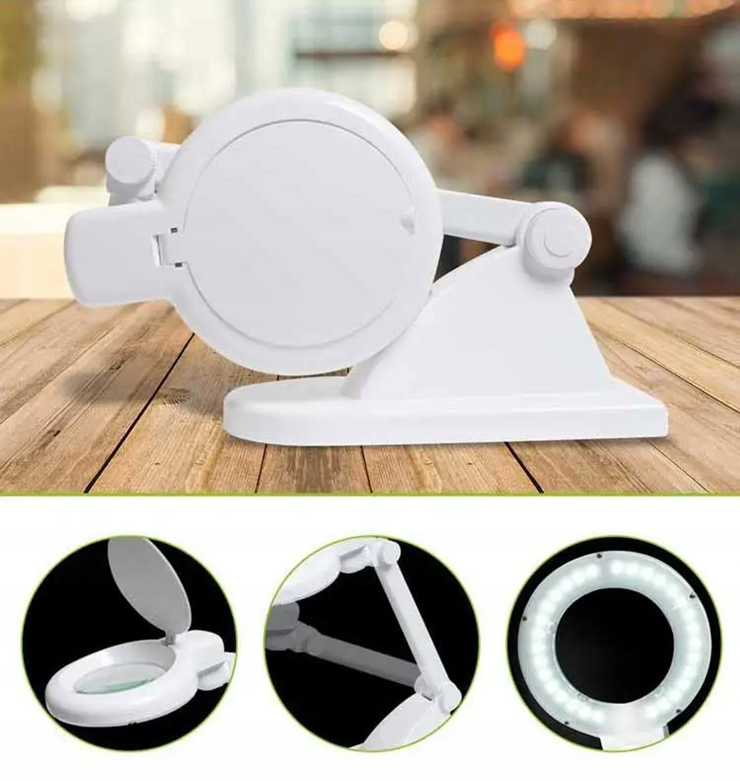 LAMP WITH MAGNIFYING GLASS LED 3D + 8D DESK 3W UNIVERSAL Packaging status original