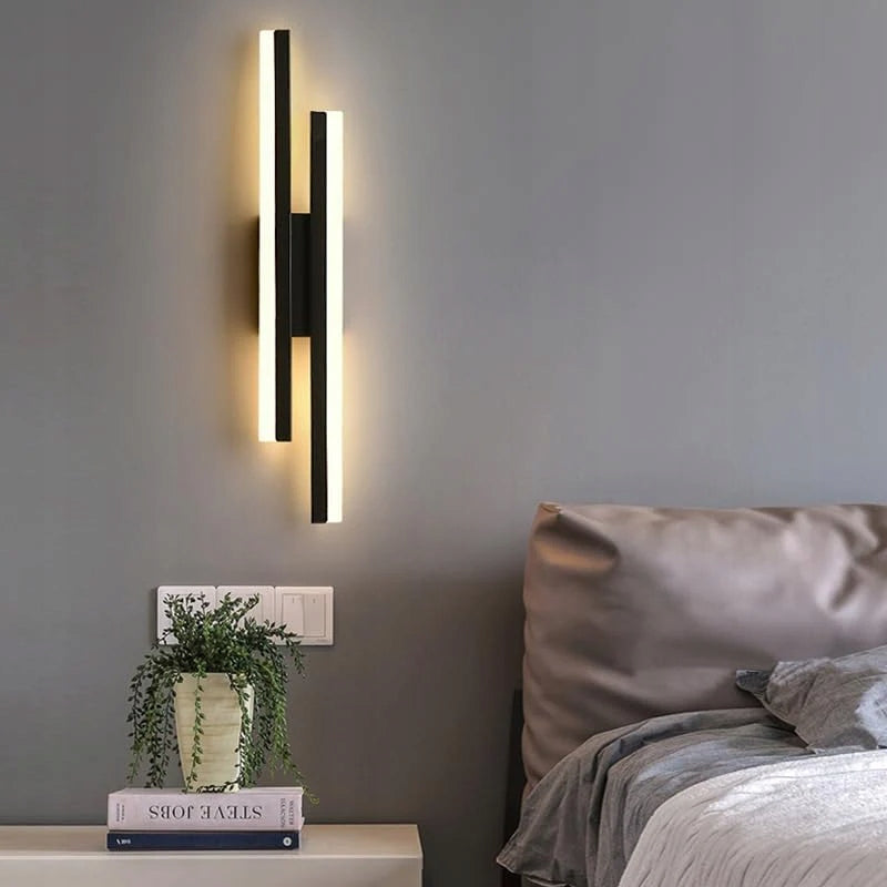 LAMPA LINIOWA SCIENNA LED KINKIET CZARNA NOWOCZESNA 3000K/4500K/6500K 16W