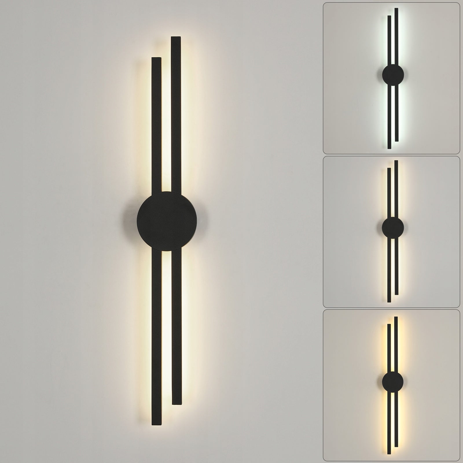 LAMPA SCIENNA CZARNA KINKIET LED NOWOCZESNA KORYTARZ 3000K/4500K/6500K 15W Packaging status original