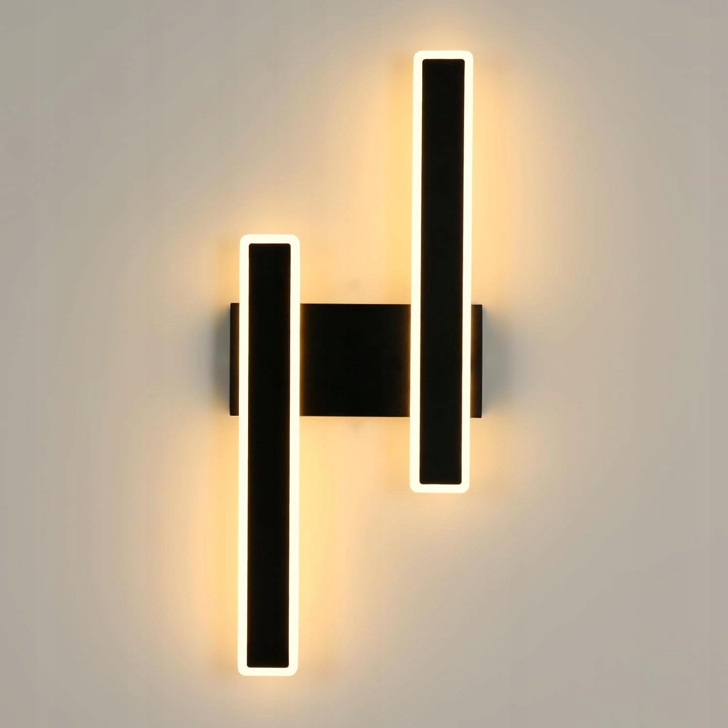 LAMPA SCIENNA KINKIET LED CZARNA NOWOCZESNA KORYTARZ DO SALONU 3000K 32W