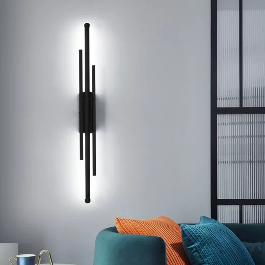 LAMPA SCIENNA LED KINKIET CZARNA SALONU NOWOCZESNA W KORYTARZ 6500K 8W Packaging status original