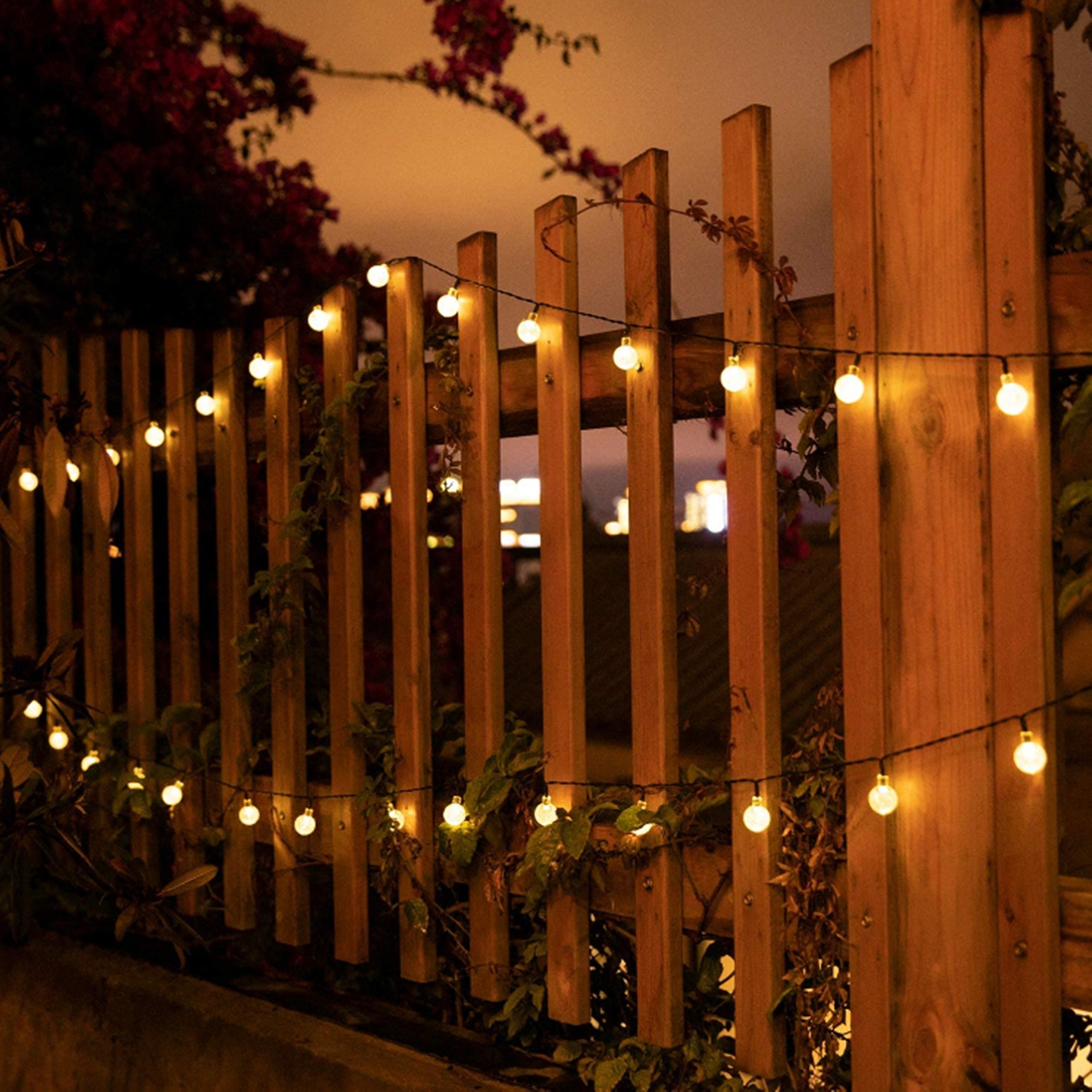LAMPS SOLAR GARLAND LED GARDEN BALLS LIGHT GARDEN BULB 50 Packaging status original
