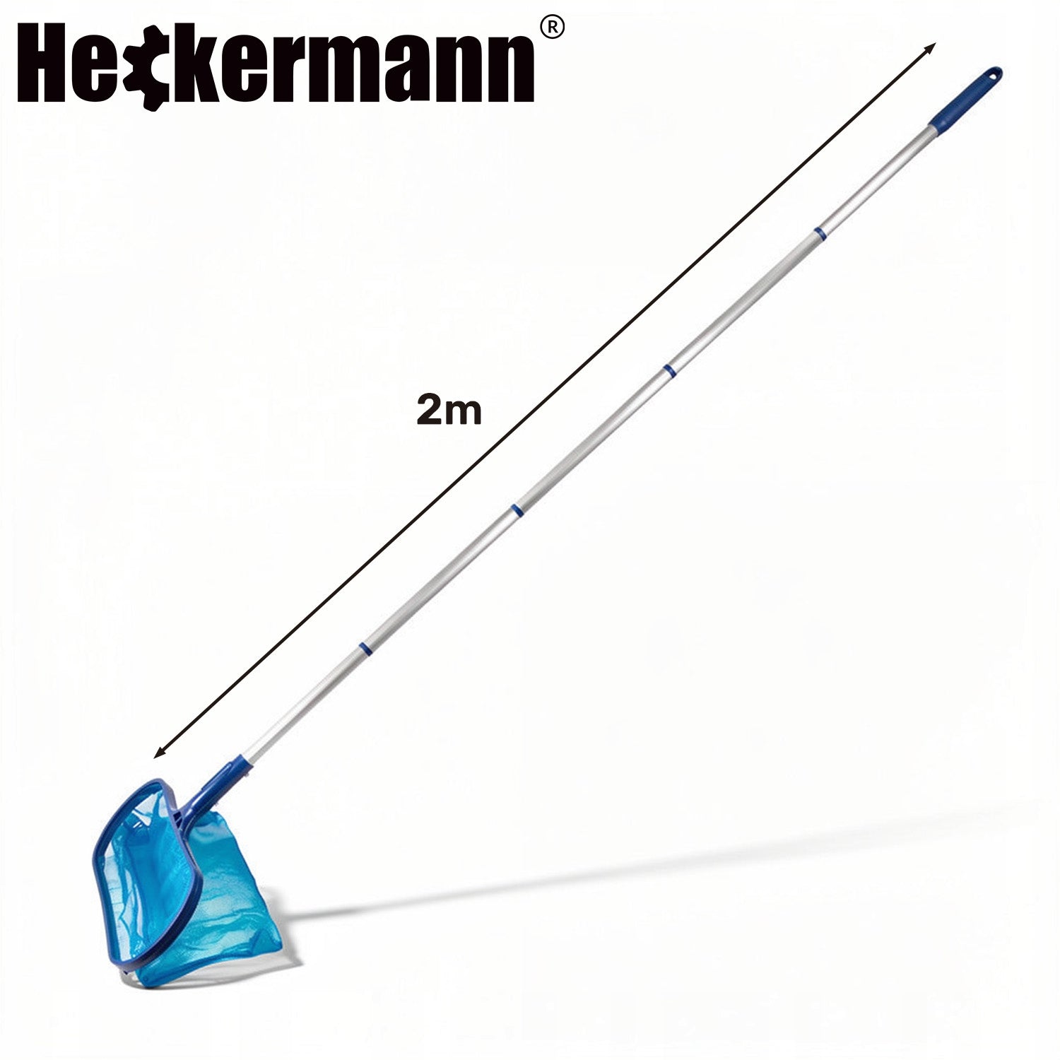 LANDING NET BRUSH THERMOMETER FOR CLEANING THE WATER POOL BOTTOM OF THE WALLS SET Manufacturer Heckermann