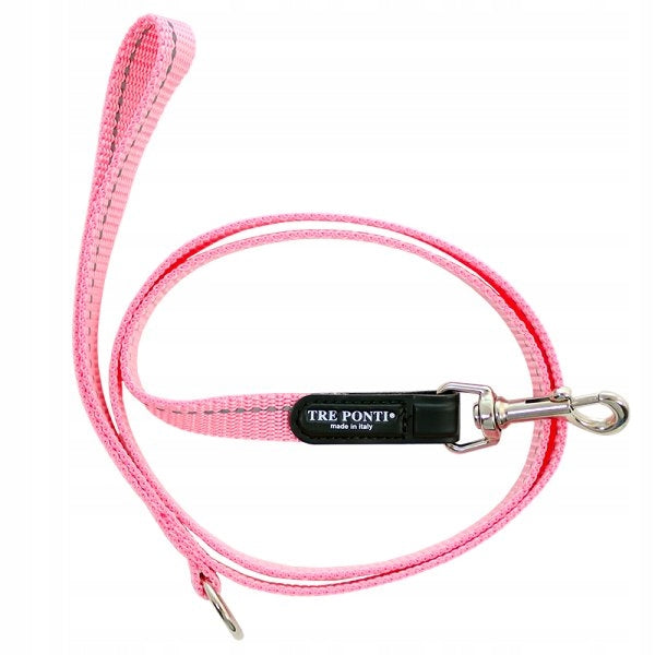 LANYARD for small dog TRE PONTI Pink with reflective 130cm Italian Manufacturer code T360A