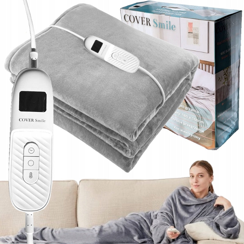 LARGE 180x160 Electric Blanket Heating Mat LCD Remote Control Dual 160W +Timer