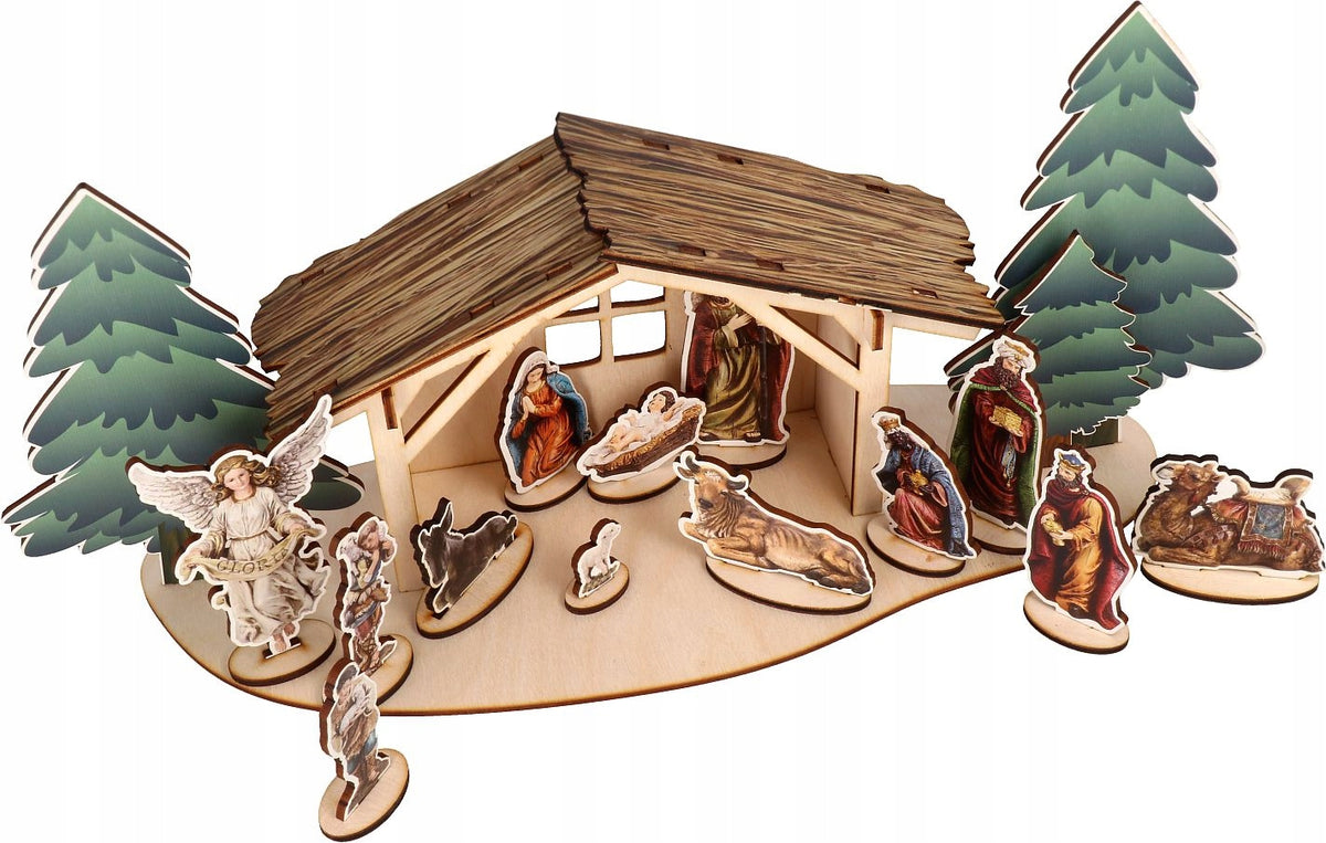 LARGE 40 CM Christmas Nativity Scene 3D Stable V1 EAN (GTIN) 5904689110003