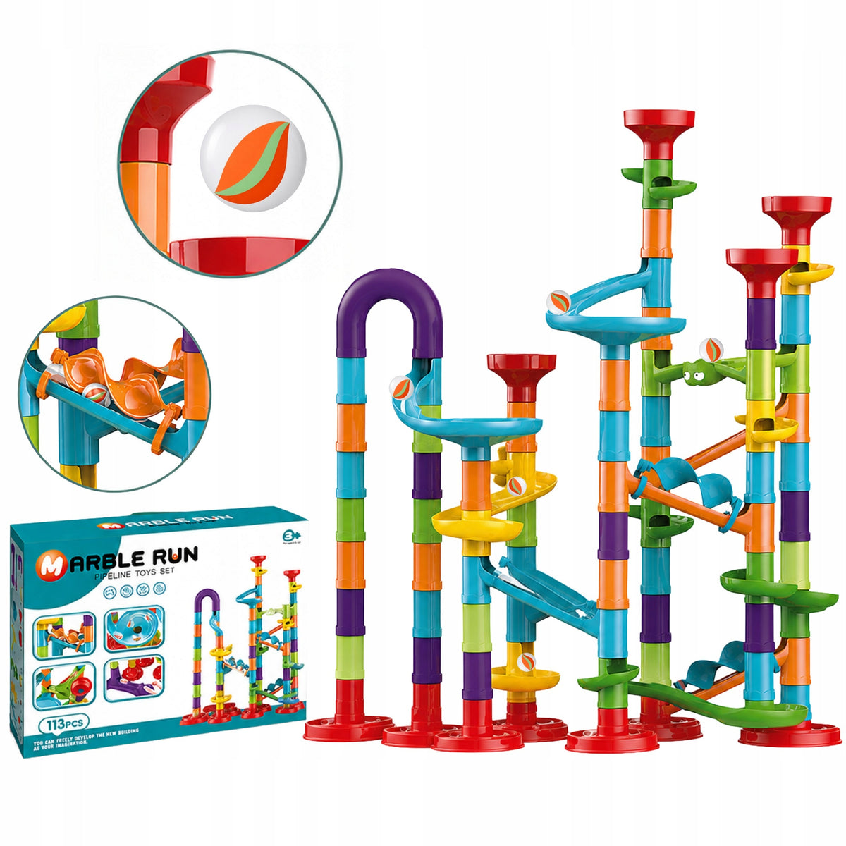 LARGE BALL TRACK XXL BULLETS SET BALL LAUNCHER FOR FOLDING GIFT