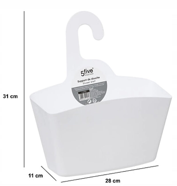 LARGE BASKET BATHROOM ORGANIZER SHOWER SHELF WHITE 31X28 Manufacturer code 116952