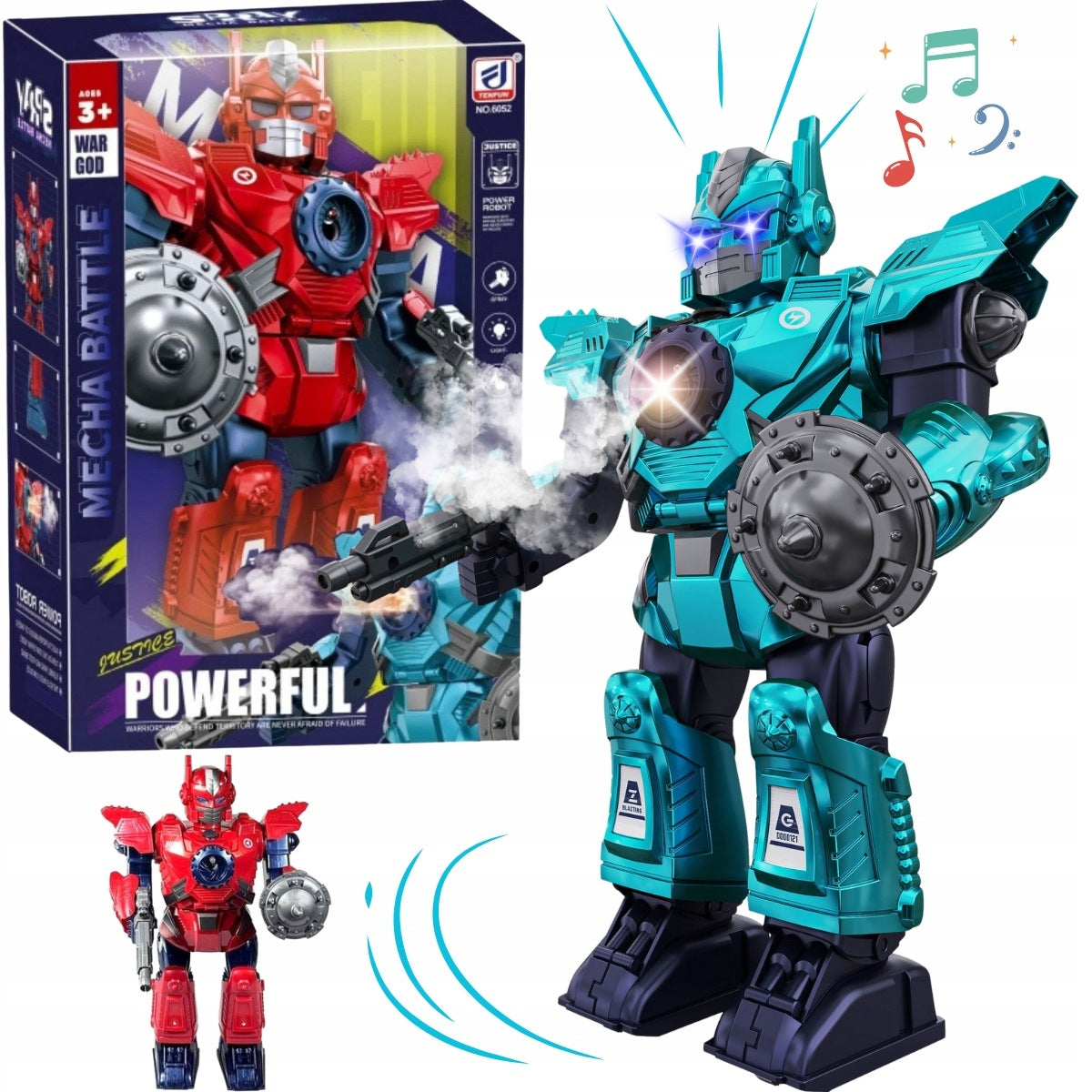 LARGE BATTERY-OPERATED ROBOT WITH STEAM INTERACTIVE LIGHT SOUND MOVES