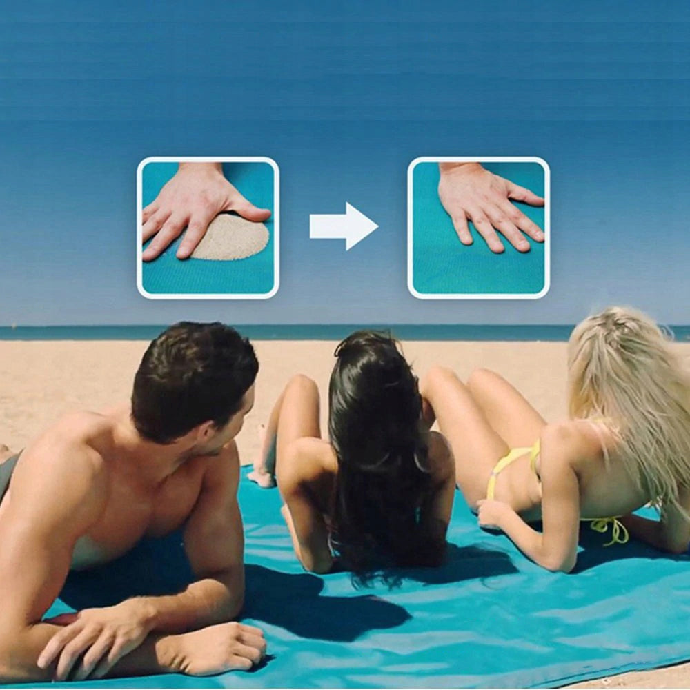 LARGE BEACH MAT PICNIC BLANKET CAMPING BLANKET FOR BEACH SAND FREE 200x200 cm Brand no brand