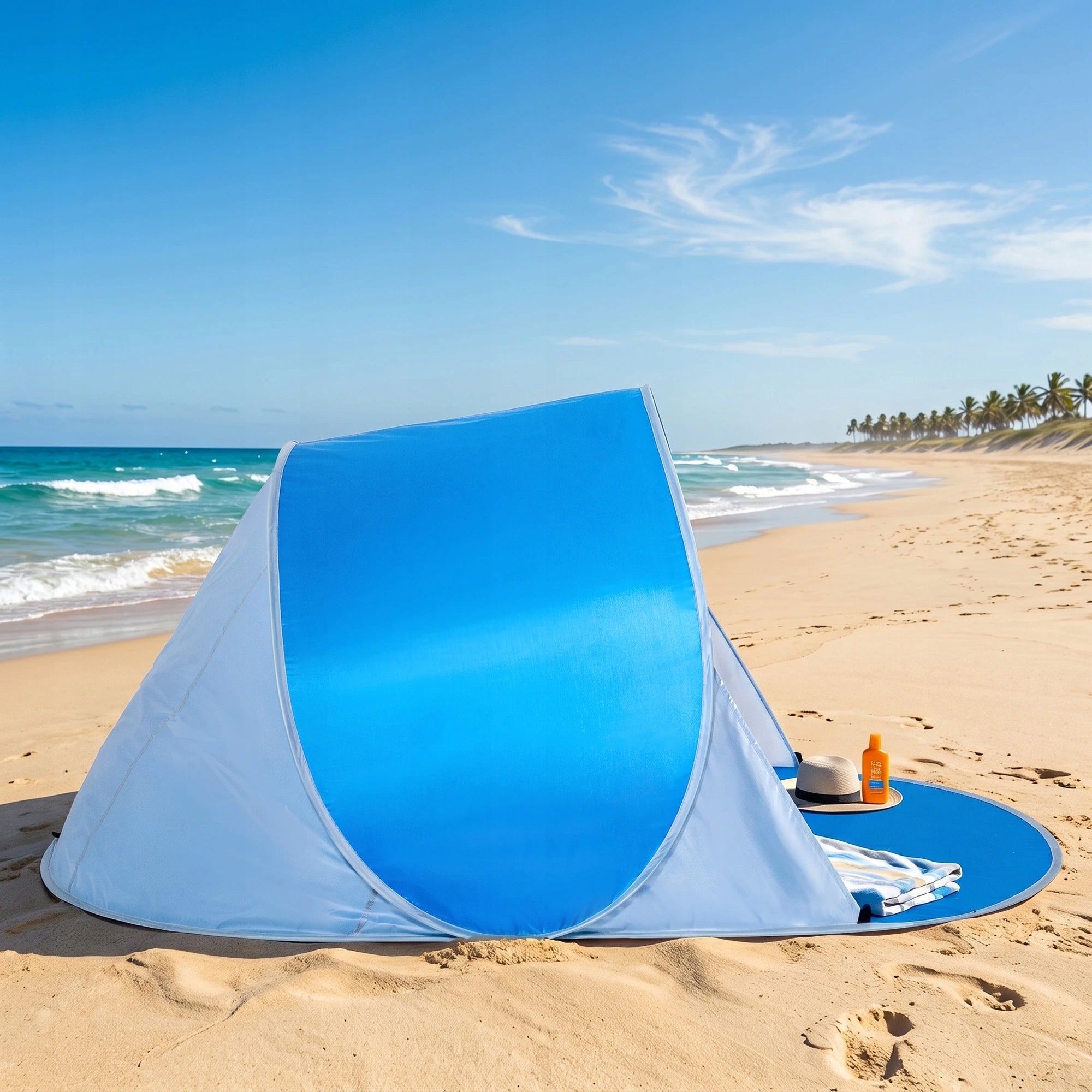 LARGE BEACH TENT SELF-FOLDING POP-UP CHILLAX UV30+ SCREEN 195cm Manufacturer code CHILLAX-3311