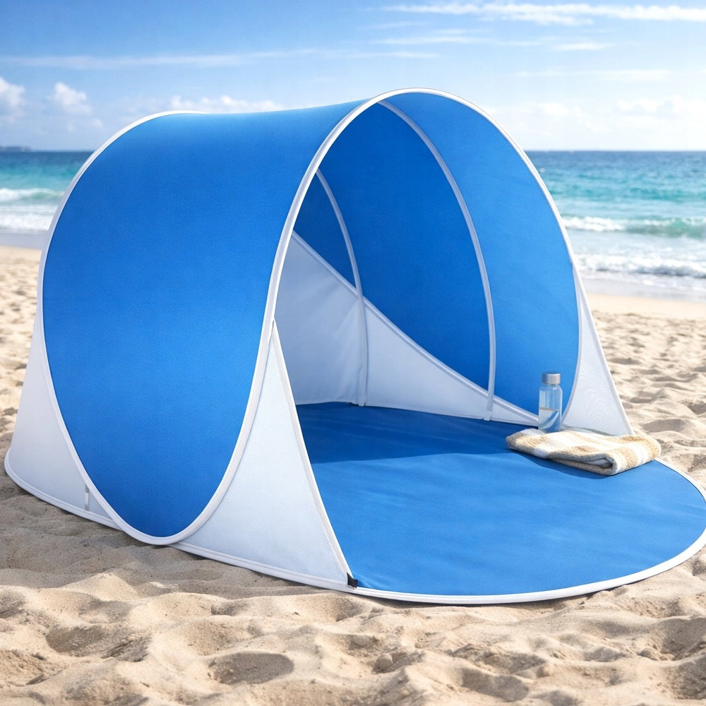 LARGE BEACH TENT SELF-FOLDING POP-UP SCREEN PORTABLE UV+ COVER Manufacturer code 20974