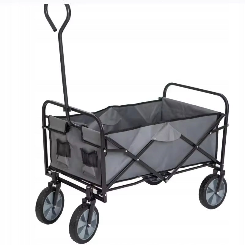 LARGE BEACH TROLLEY TOURIST TRANSPORT FOLDING GARDEN GREY 145L Capacity 145 l