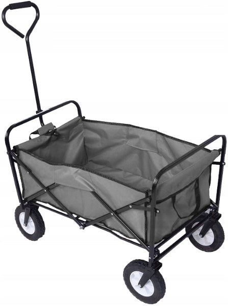 LARGE BEACH TROLLEY TOURIST TRANSPORT FOLDING GARDEN GREY 145L Wheels number 4