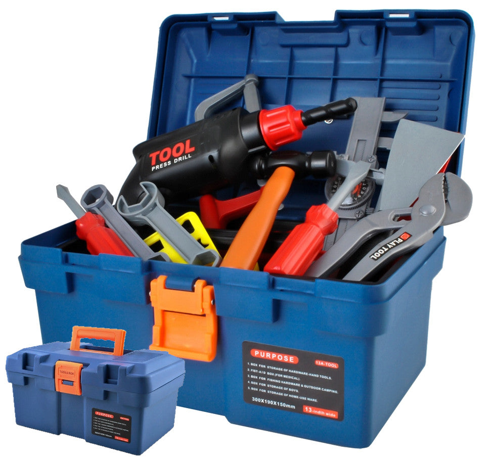 LARGE BOX WITH TOOLS XXL set for children DRILL HAMMER KEYS EAN (GTIN) 5904161360841