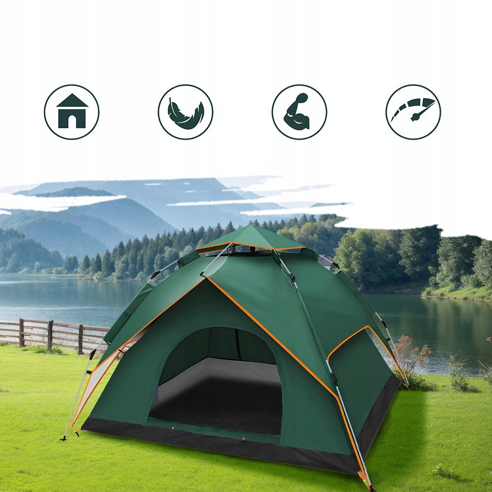 LARGE CAMPING GARDEN TENT 4 PERSONS 235X185X135CM Manufacturer code 15-04-032