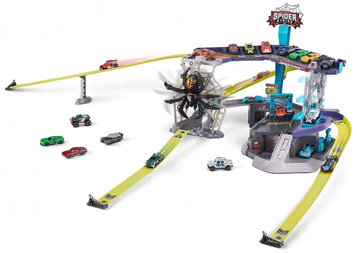 LARGE CAR TRACK SPIDER ATTACK GARAGE WNDA SET MetalMachines Car 3,3