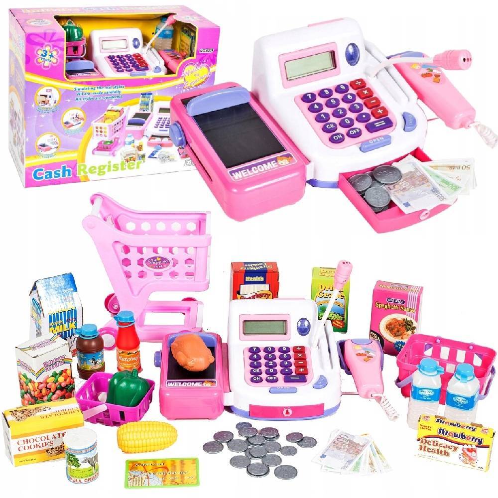 LARGE CASH REGISTER SHOP FOR CHILDREN CALCULATOR