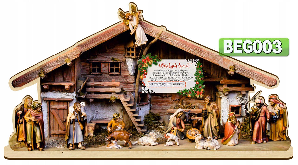 LARGE CHRISTMAS 3D STABLE Nativity Scene wishes Christmas gift St. Nicholas Day Manufacturer code BEG003