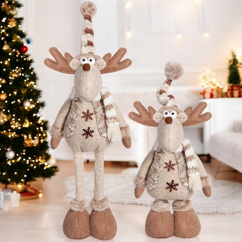 LARGE CHRISTMAS GNOME MOOSE TELESCOPIC LEGS GNOME ORNAMENT EXTENDABLE 60cm Manufacturer code KSN157