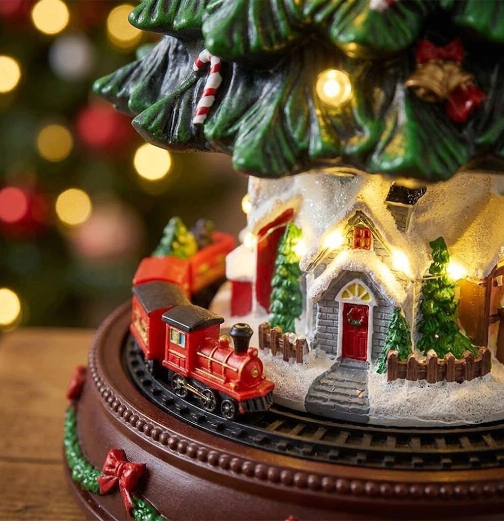 LARGE CHRISTMAS TREE 53 CM MOVING TRAIN TOWN Brand no brand