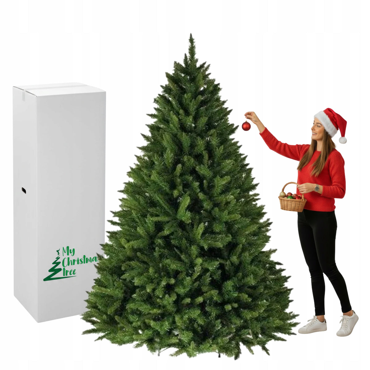 LARGE CHRISTMAS TREE ARTIFICIAL DENSE CAUCASIAN SPRUCE 220 PREMIUM