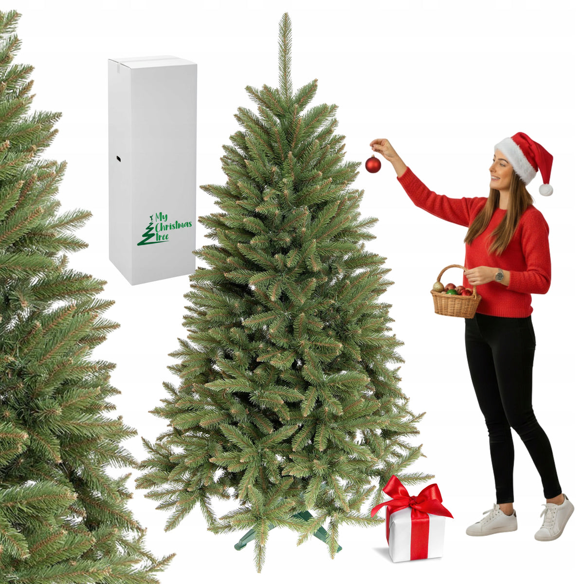 LARGE CHRISTMAS TREE ARTIFICIAL DENSE MOUNTAIN SPRUCE 220 cm PREMIUM